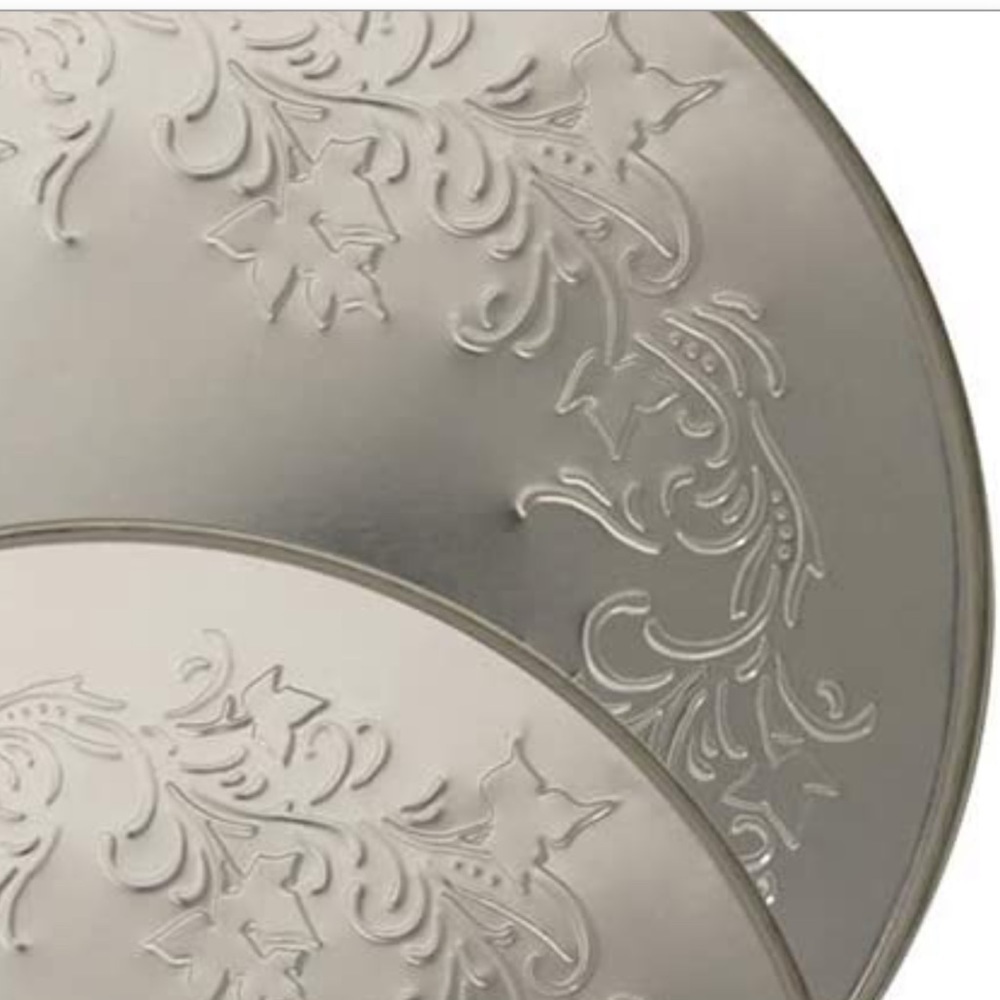 Range Kleen Range Burner Stove Covers Ivy Embossed Silver Round 4 Piece Set - Picture 2 of 8